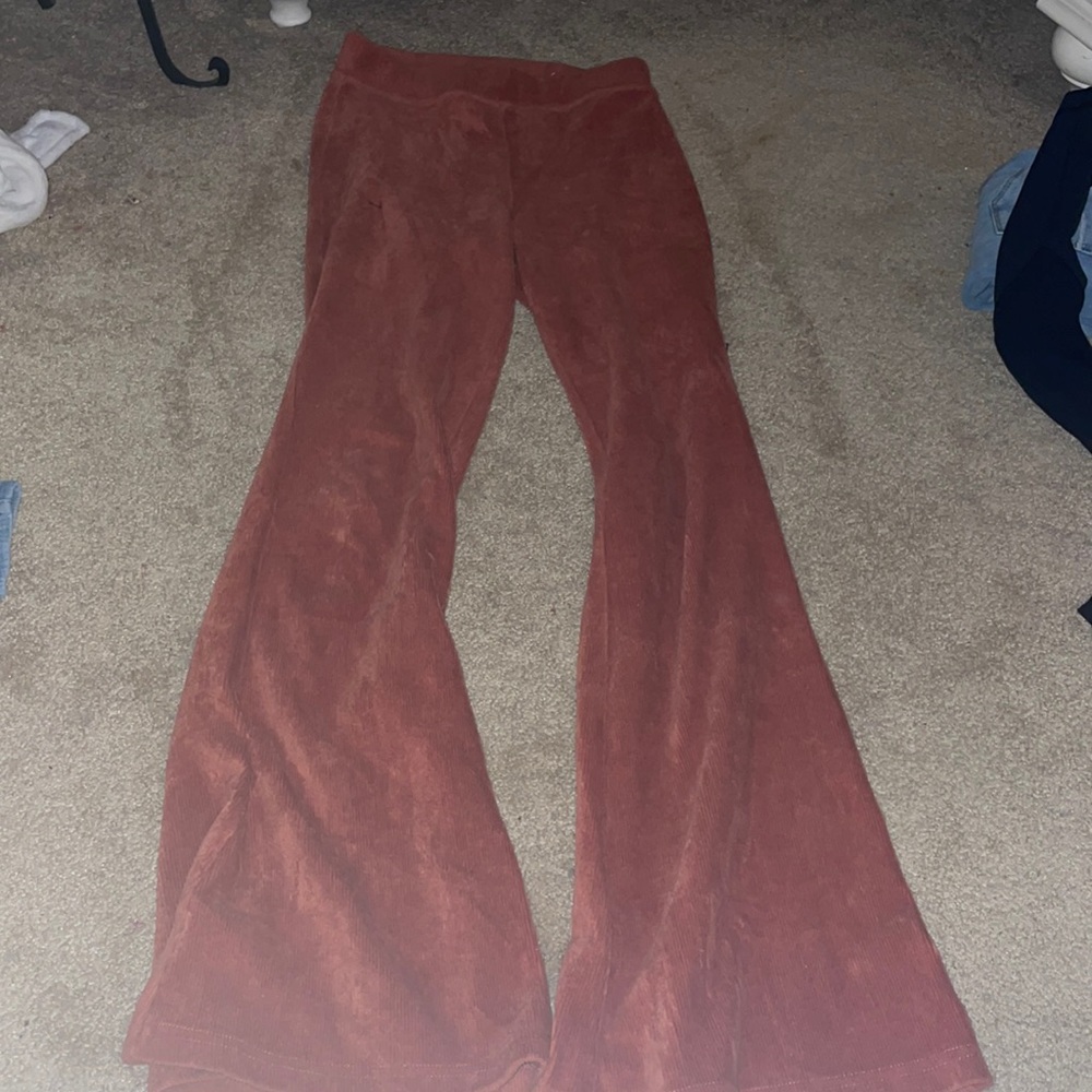 American Eagle Red Bell Bottom Pants